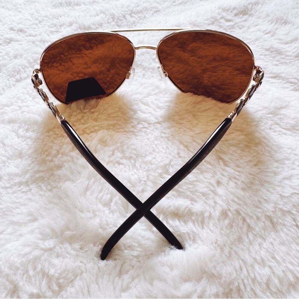 Brooklyn Brown Sleek Aviator Sunglasses - Picture 2 of 10